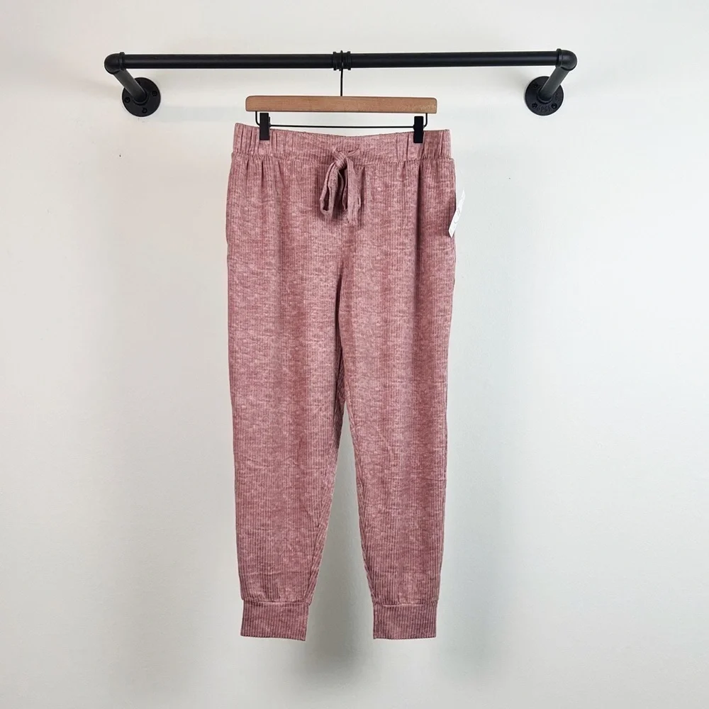 NWT Jockey Luxe Lounge Brushed Ribbed Jogger Pants